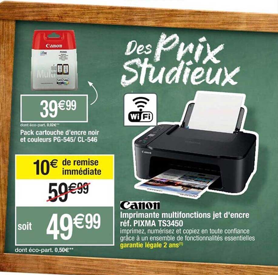 imprimante multifonctions jet d'encre réf. pixma ts3450 canon
