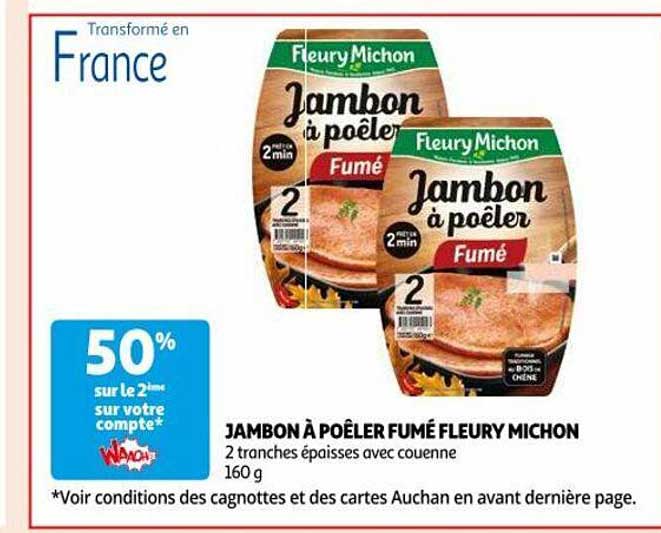 jambon à poêler fumé fleury michon