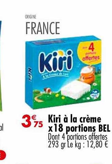 kiri à la crème x 18 portions bel