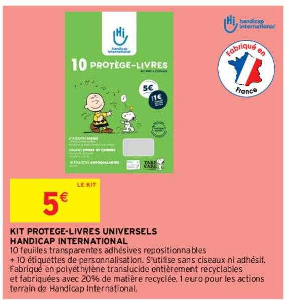 kit protège-livres universels handicap international