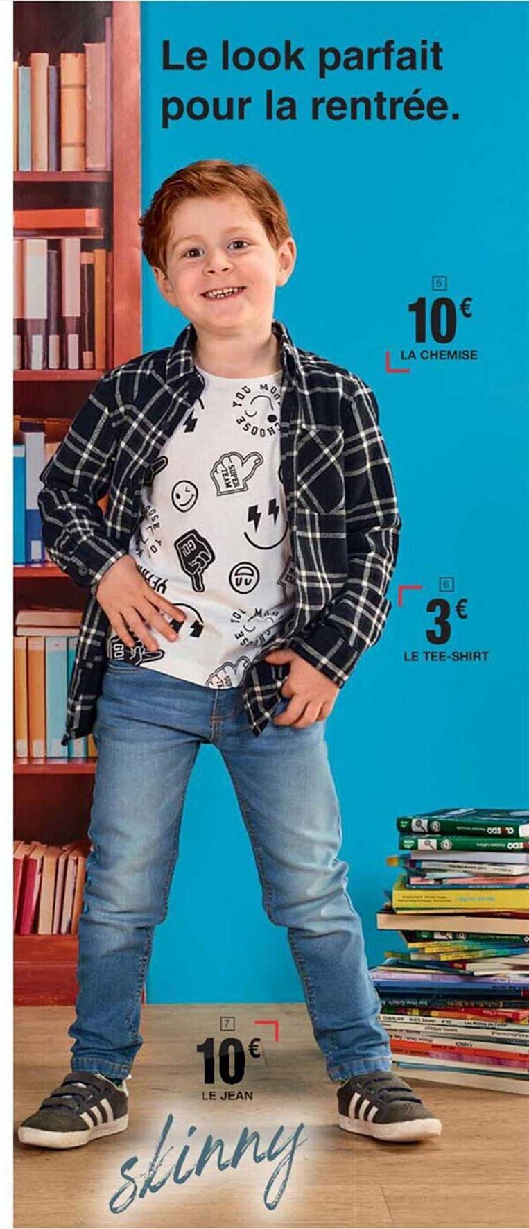 la chemise, le tee-shirt, le jean
