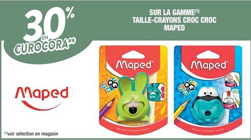 la gamme taille-crayons croc croc maped