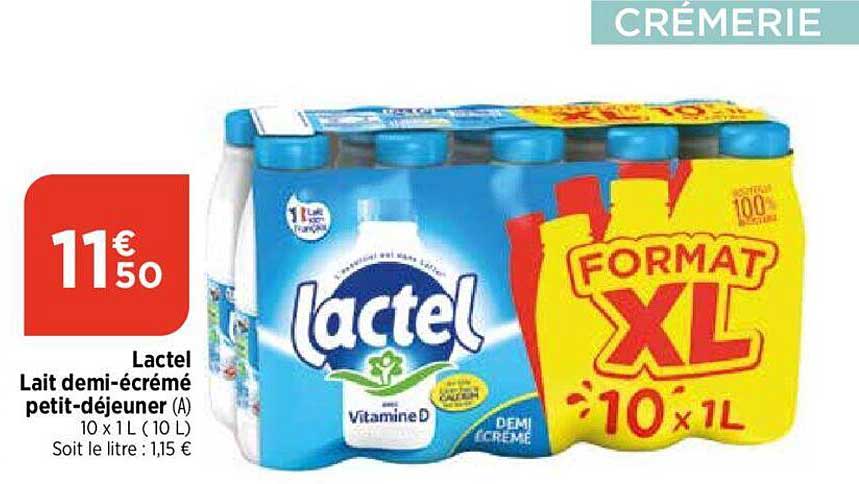 lait demi-écrémé petit-déjeuner