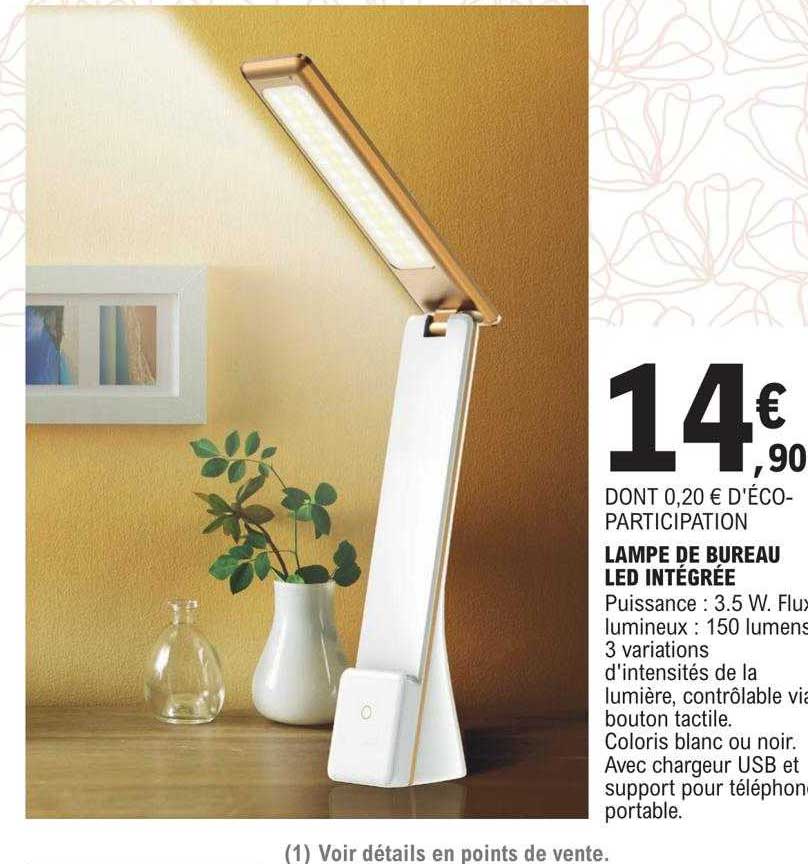 lampe de bureau led intégrée