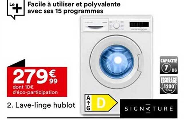 lave-linge hublot signature