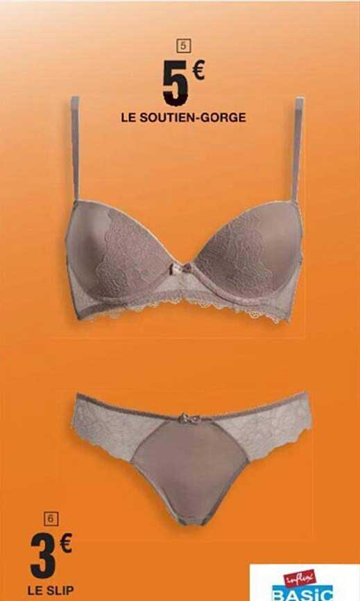 le soutien-gorge, le slip influx basic