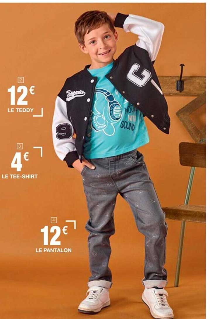 le teddy, le tee-shirt, le pantalon