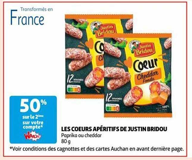 les cœurs apéritifs de justin bridou