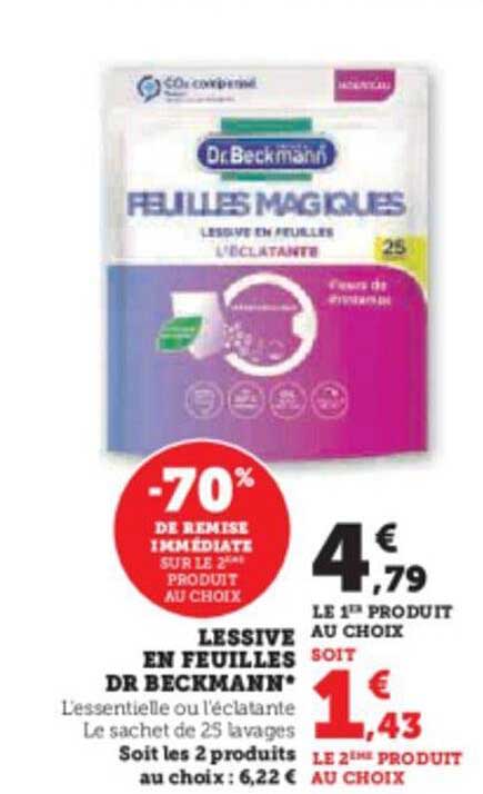 lessive en feuilles dr beckmann