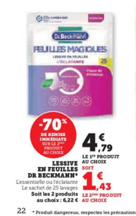 lessive en feuilles dr beckmann