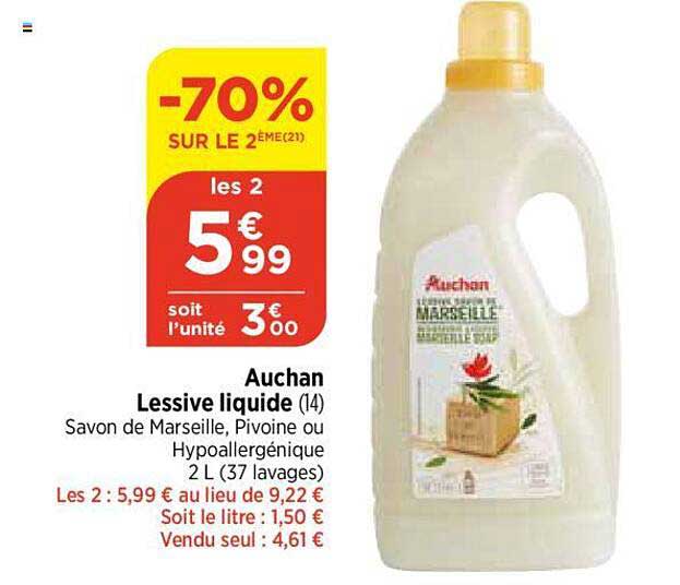 Lessive Liquide Auchan