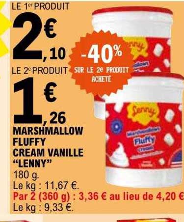 marshmallow fluffy cream vanille "lenny"