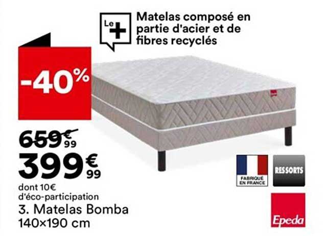 matelas bomba 140 x 190 cm epeda