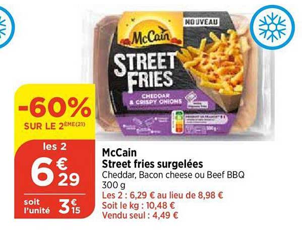 mcCain street fries surgelées
