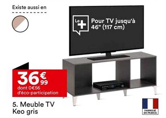 meuble tv keo gris