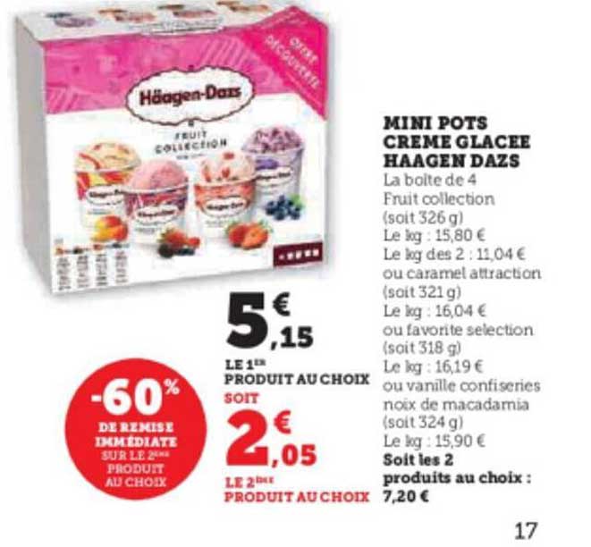 Mini Pots Crème Glacée Häagen Dazs
