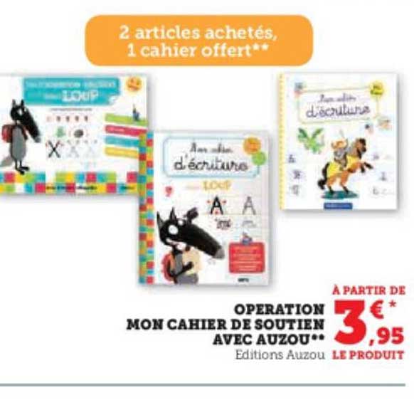opération mon cahier de soutien avec auzou