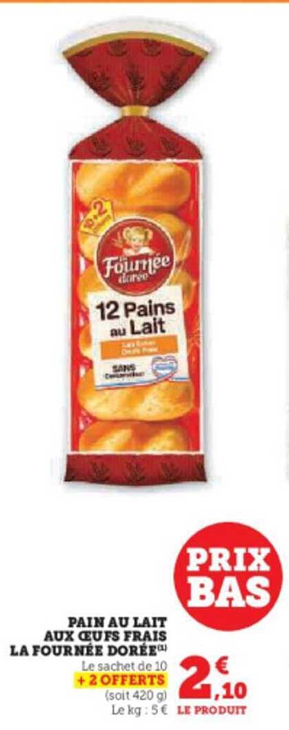 pain au lait aux œufs frais la fournée dorée