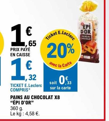pains au chocolat x 8 "épi d'or"