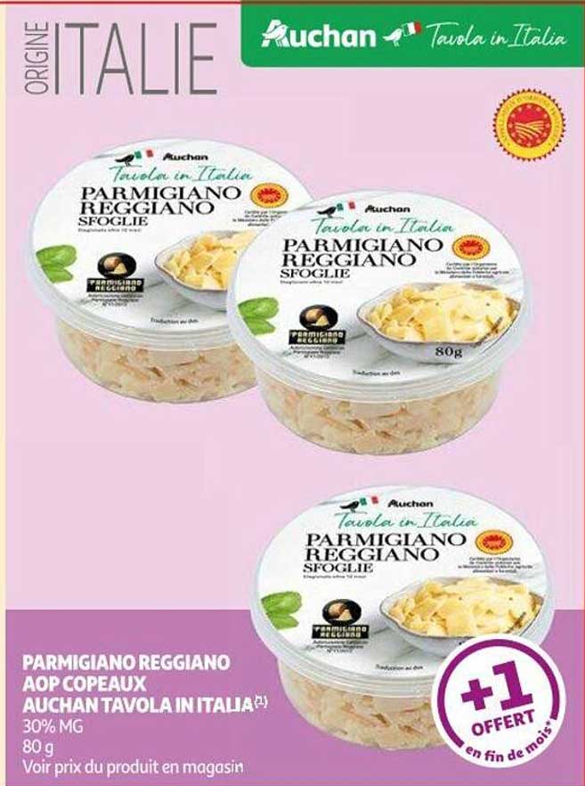 parmigiano reggiano aop copeaux auchan tavola in italia