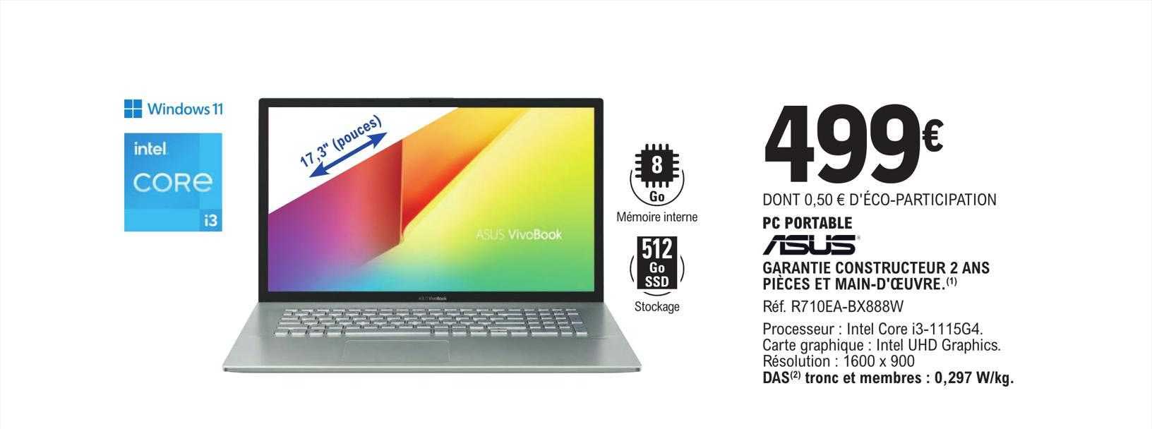 Pc Portable 17,3" Asus