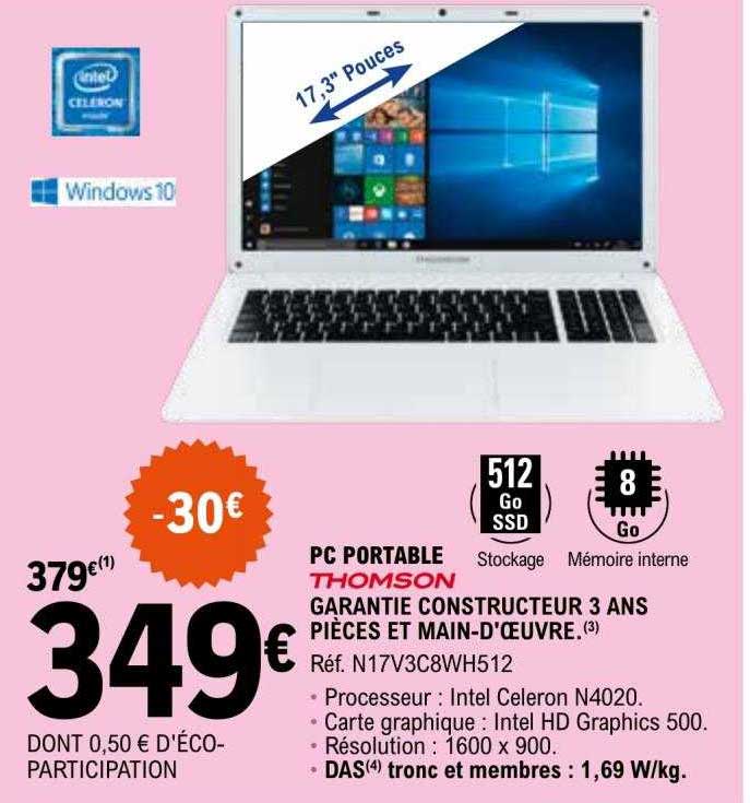 Pc Portable 17,3" Thomson