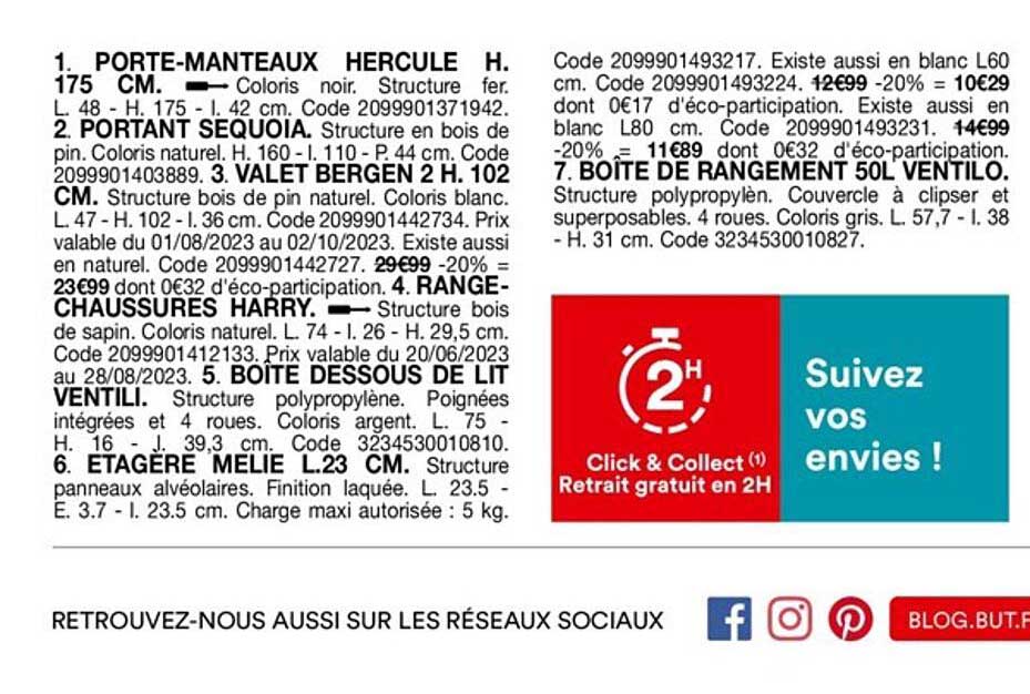 porte-manteaux hercule h. 175 cm, portant sequoia, valet bergen 2 h. 102 cm, range-chaussures harry, boîte dessous de lit ventili, étagère melie l. 23 cm, boîte de rangement 50l ventilo