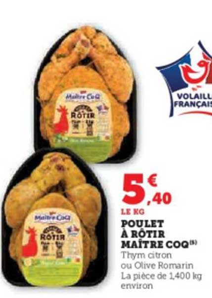 poulet à rôtir maître coq