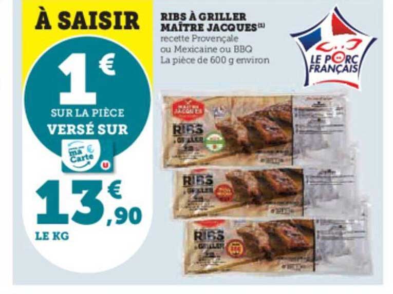 ribs à griller maître jacques