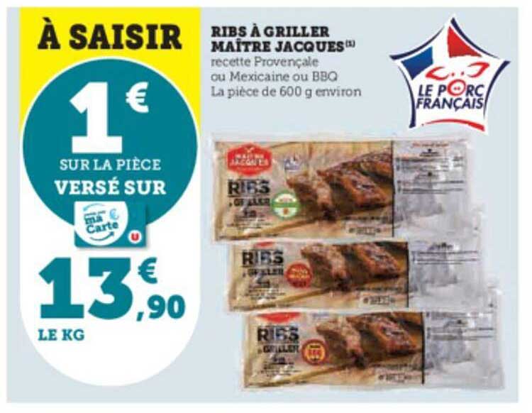 ribs à griller maître jacques