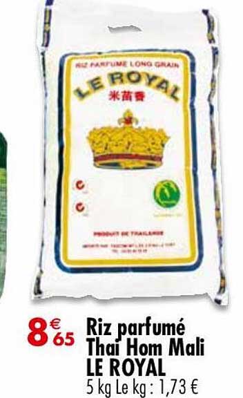 Riz Parfumé Thai Hom Mali Le Royal