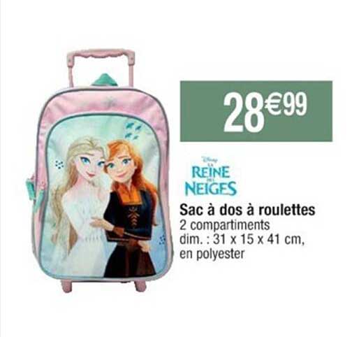 sac à dos à roulette la reine des neiges