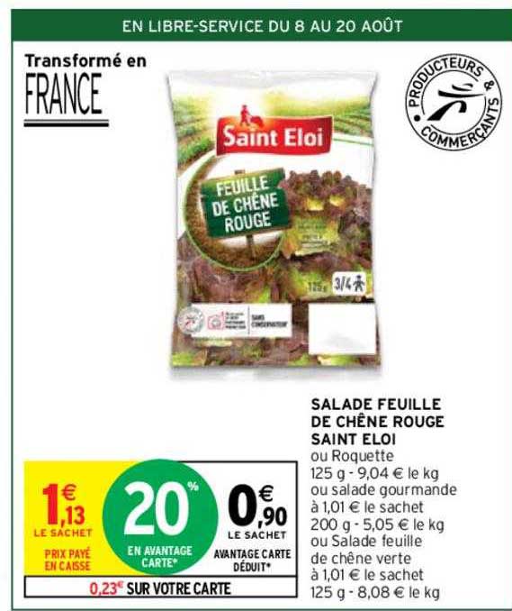 salade feuille de chêne rouge saint éloi