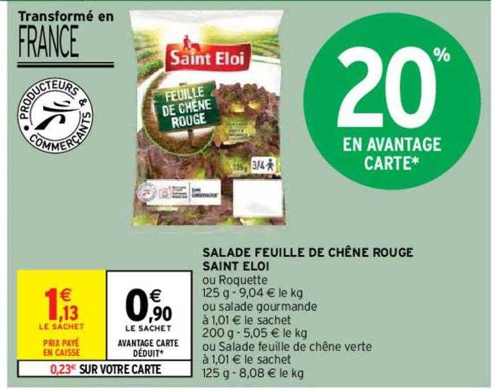 salade feuille de chêne rouge saint éloi