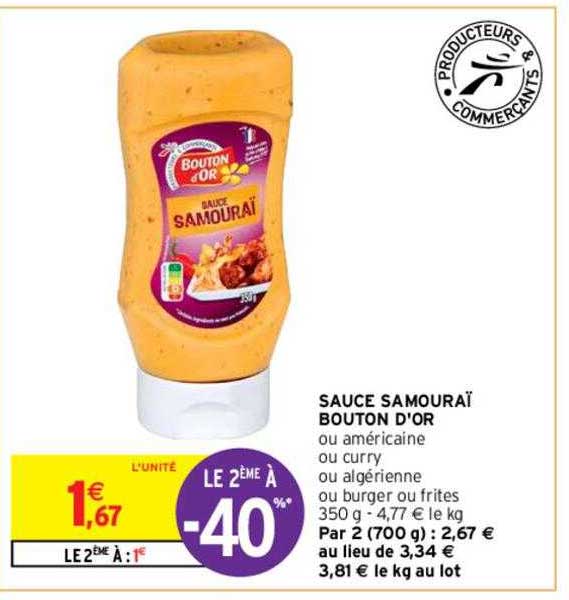 sauce samouraï bouton d'or