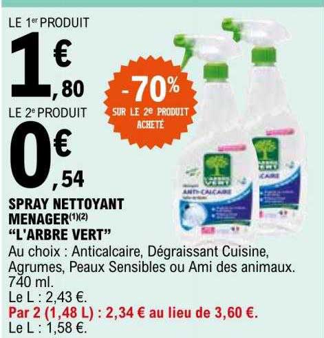 spray nettoyant ménager "l'arbre vert"