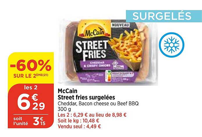 street fries surgelées mcCain