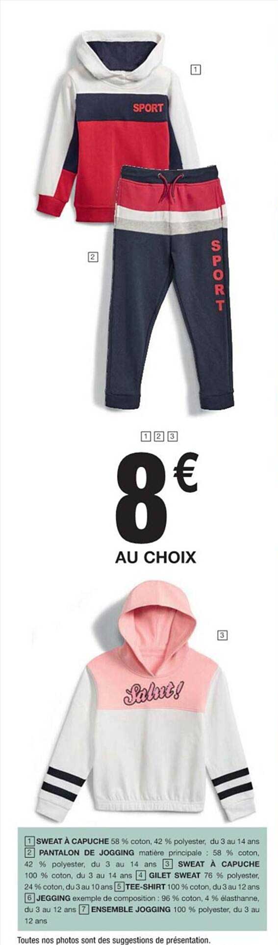 sweat à capuche, pantalon de jogging, gilet sweat, tee-shirt, jegging, ensemble jogging