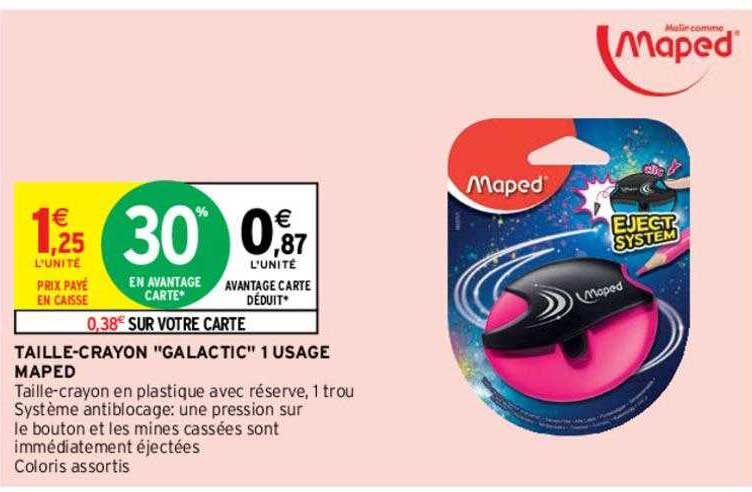 taille-crayon "galactic" 1 usage maped