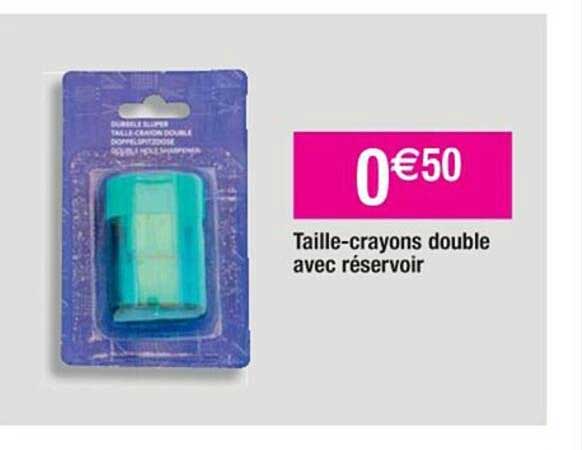 taille-crayons double avec réservoir