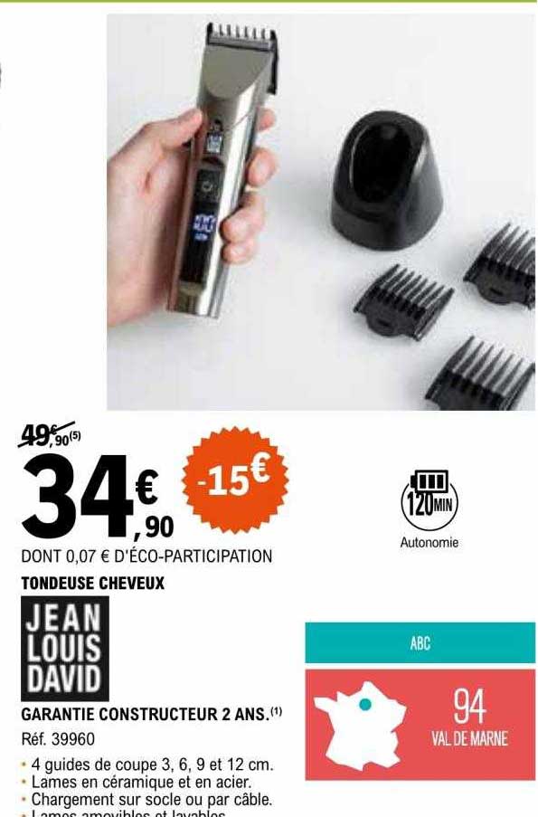 tondeuse cheveux jean louis david