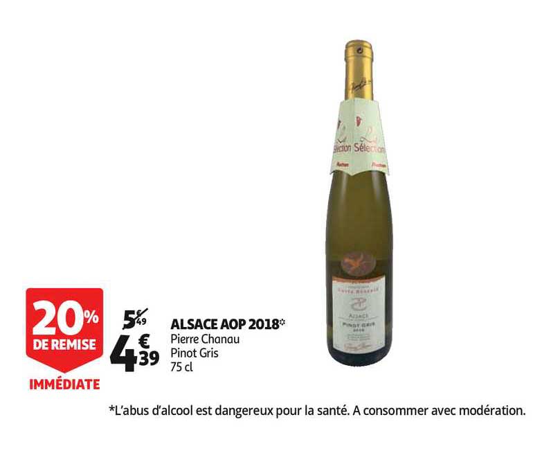 alsace aop 2018 pierre chanau 20% remise immédiate
