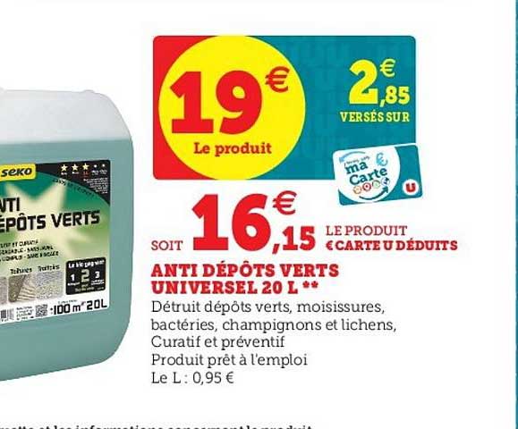 anti dépôts verts universel 20 l