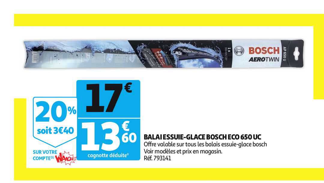 balai essuie glace bosch eco 650 uc