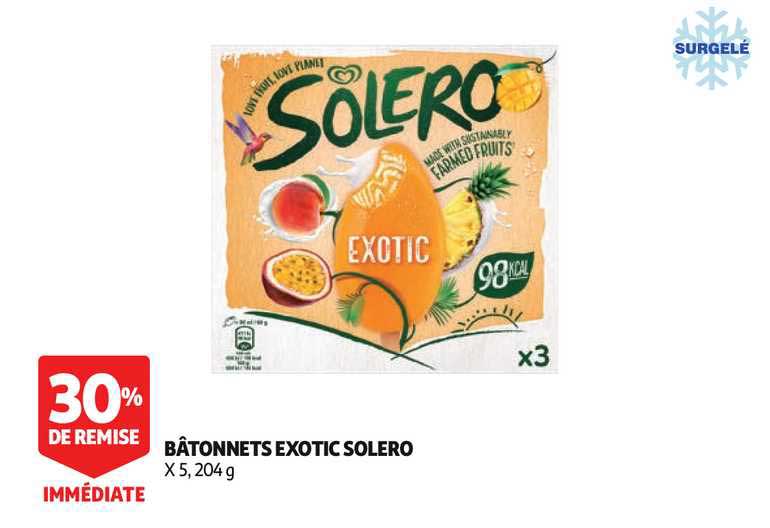 Bâtonnets Exotic Solero 30% Remise Immédiate