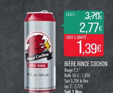 bière rince cochon