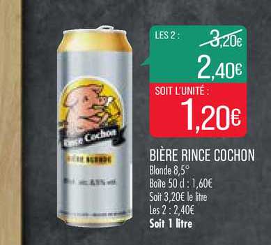 bière rince cochon