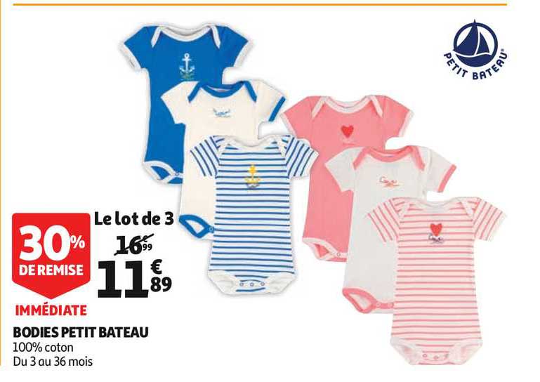 bodies petit bateau 30% remise immédiate