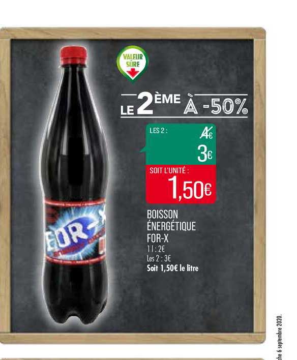 Boisson énergétique Le 2ème à -50%