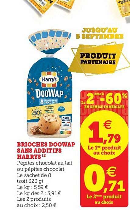 Brioches Sans Additifs Doowaps Harrys  Le 2ème En à -60% En Remise Immédiate
